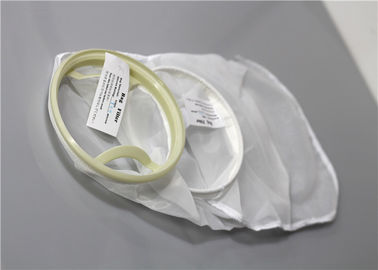 China 250 Micron Nylon Liquid Filter Bag 155X500mm Ultrasonic Welded No Protrusions supplier