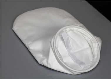 China Oil 200 Micron Filter Bag , Industrial Filter Socks Polyester Material White Color supplier