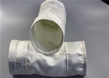 China Dust Peeling Fiberglass Filter Bag Low Power Consumption Size Stable Plain Weave Texture supplier