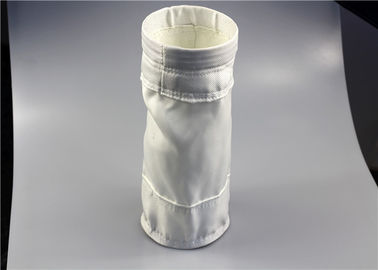 Non Elongation Dust Filter Bag , Cloth Filter Bags High Efficiency Heat Treatment supplier