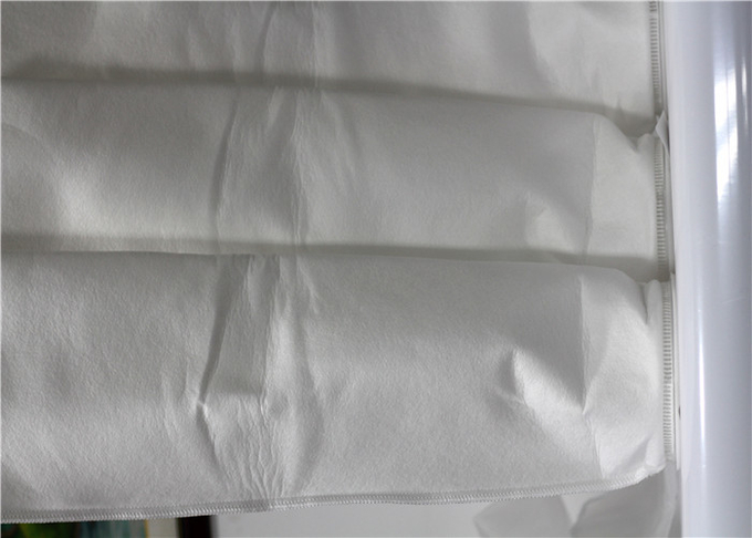 Oil 200 Micron Filter Bag , Industrial Filter Socks Polyester Material White Color