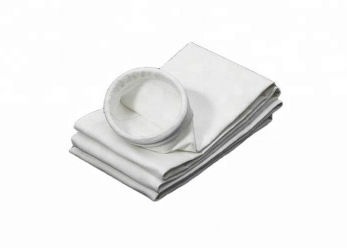 5 / 10 Micron Polyester Dust Collector PP Filter Bag White Color 400 - 600g Gram Weight
